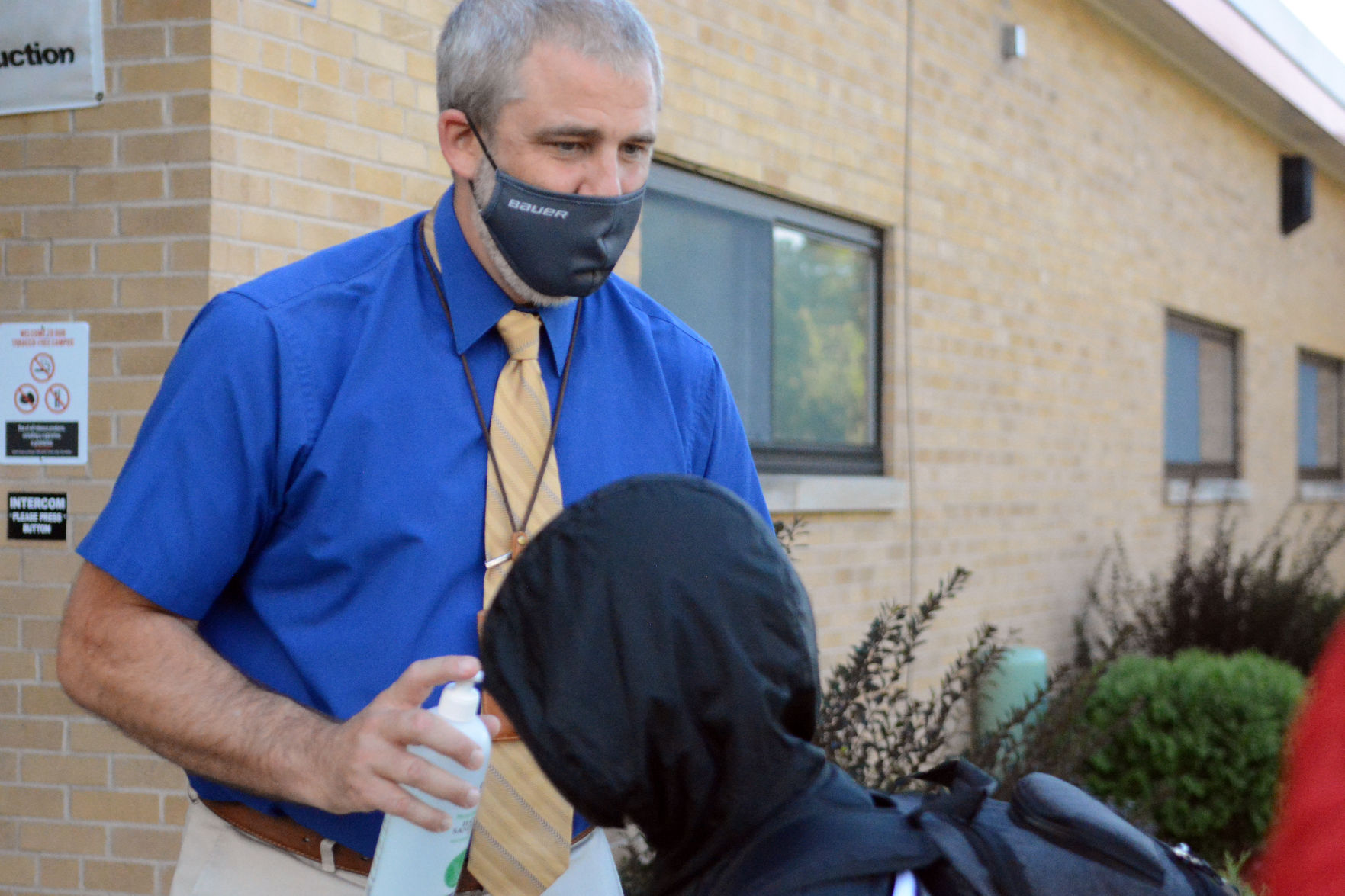 John Blosenski on the first day of school